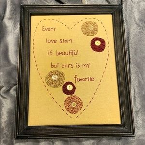 Framed fabric art